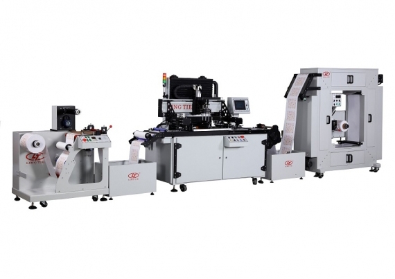 Máquina de impresión de etiquetas continuas de 3 colores rollo a rollo 